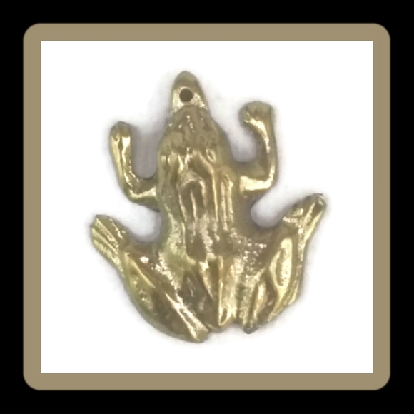 NEW ~ Frog Minature Brass Figurine, 3cm x 2.5cm & 20gms ~ Handmade in Nepal. - Picture 4 of 4
